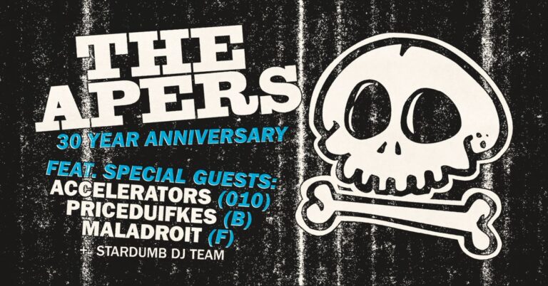 The Apers + Accelerators + The Priceduifkes + Maladroit — Muziek in Rotterdam