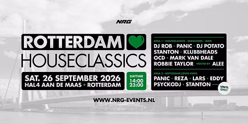 Rotterdam loves Houseclassics [zaterdag 26 september 2026] 14:00 – 23:00 — uitgaan in Rotterdam