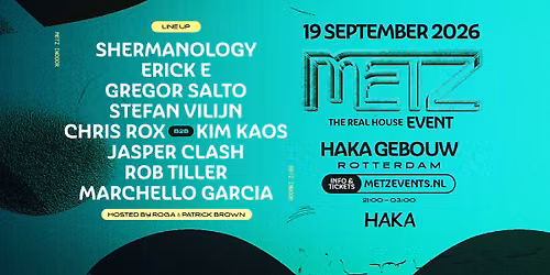 METZ x HAKA w/ Shermanology, Erick E, Gregor Salto & meer — uitgaan in Rotterdam