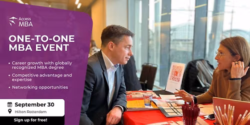Unlock Your Leadership Potential: Free MBA Fair in Rotterdam – September 30 — lezing in Rotterdam